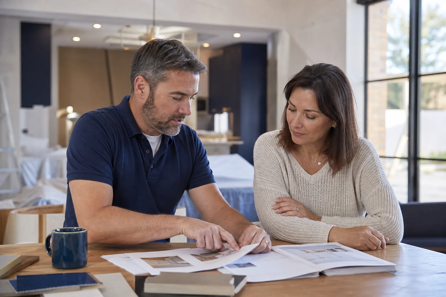 Flowchart illustrating the contingency approval process: Unforeseen Issue Identified -> Contractor Notifies Homeowner -> Solution & Cost Proposed -> Homeowner Reviews & Approves Change Order -> Funds Released from Contingency.