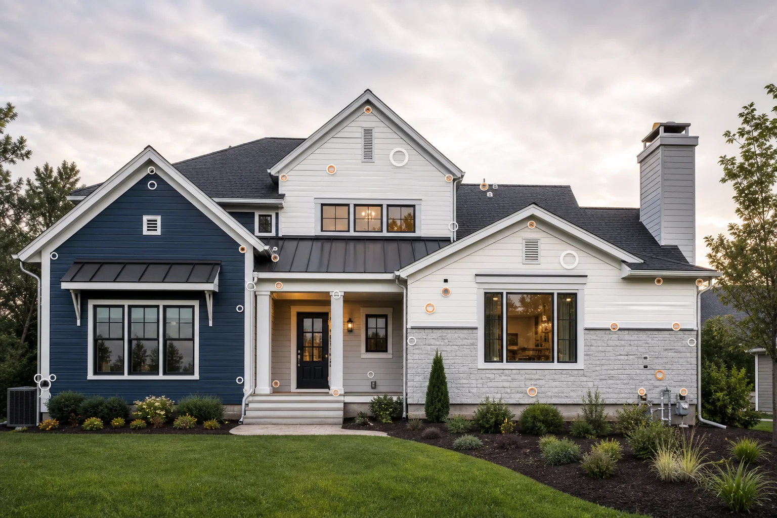 Detailed inspection of home elevations for siding replacement